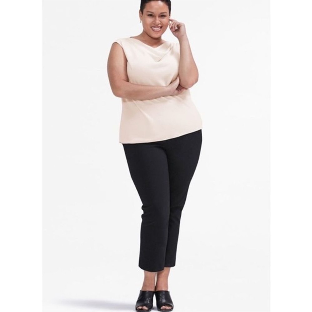 NWT M.M. Lafleur The Oshima 2.0 Black Everstretch Classic Pants Size 16